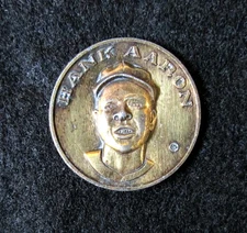 Hank Aaron Atlanta Braves Citgo Gas 1969 Baseball Centennial Coin EX or better *