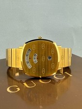 Gucci Grip Quartz Yellow Gold Dial Gold Steel Strap 38MM - YA157409 RRP £1,420