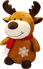 Santa Claus Plush Toy 8"  Christmas Stuffed Reindeer Doll  Soft Xmas Decoratio