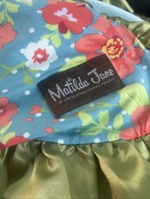 Matilda Jane Floral Ruffle Blanket Blue green Ultra Posh Luxury Fabric HTF