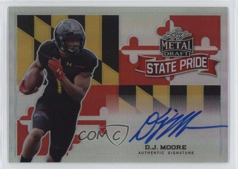 DJ Moore Leaf Metal Draft State Pride Autographs #DJM Base