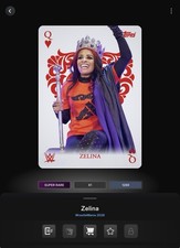 VIDEOGAME Topps WWE Slam 26 - WRESTLEMANIA ALL QUEENS White - ZELINA