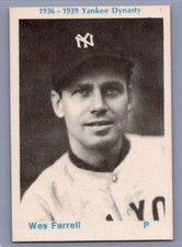 1974 1975 TCMA Black Back 1936-39 Yankee Dynasty Wes Farrell New York Yankees NM