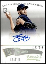 2014 Panini Classics #92 James Paxton Significant Rookie Auto Silver #/299 F3