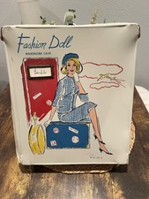 1960s Vintage Miner Industries Fashion Doll Wardrobe Case White Vinyl