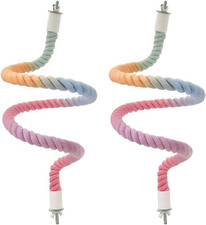 2Pcs Rope Perches for Bird Cages, Rope Perch for Parrots, Cockatiels  Parakeets