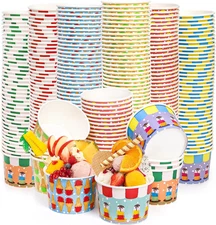 240 Pack Paper Ice Cream Cups 8 Oz Disposable Dessert Snack Bowls Parties Fruits