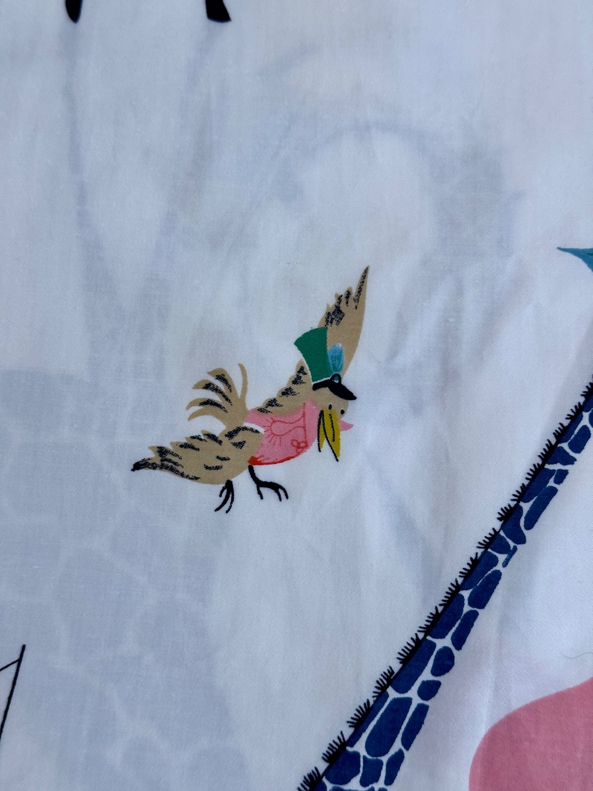 1950’s Musicians of the JUNGLE Novelty Mid Century Barkcloth  Era Vintage Fabric