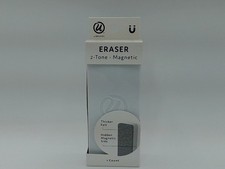 U Brands Magnetic Dry Erase Board Felt Eraser, White, Lightweight Modern Desig