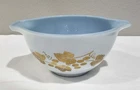 Pyrex Golden Grapes 441 Delphite Blue Cinderella Bowl 1.5 Pint