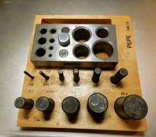 PEPE Tools 196.10 Combination Disc Cutter Set 11 Dies - 1/8" to 1"