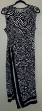 Michaels Kors Zebra Print Faux Wrap Midi Dress/Size Large, New With Tags
