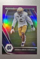 2021 Panini Prizm Draft Picks - Jeremiah Owusu-Koramoah #147 Purple Prizm /75