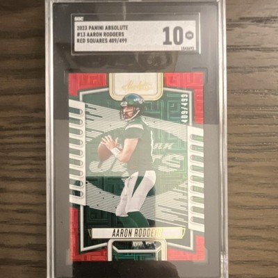 Panini 2023 Absolute Aaron Rodgers Jets Red Squares #13 /499 SGC 10