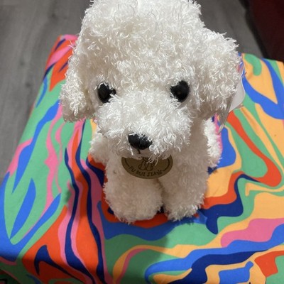 20 CM süßer Teddy Hund Plüschtier lockiger Hund Puppe mit Hängeetikett G