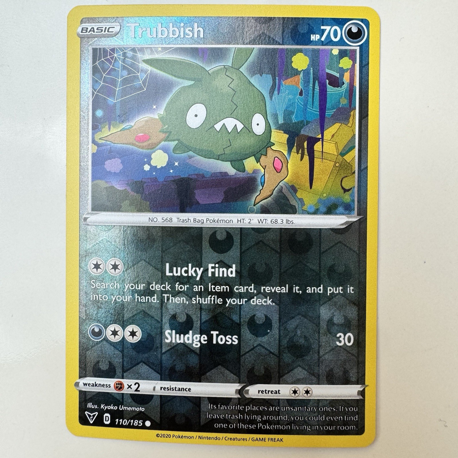 NM - Pokemon Trubbish 110/185 Vivid Voltage Reverse Holo Common