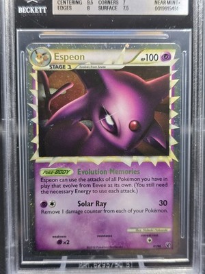 Pokemon 2010 HeartGold & SoulSilver Undaunted #81 Espeon-Holo BGS