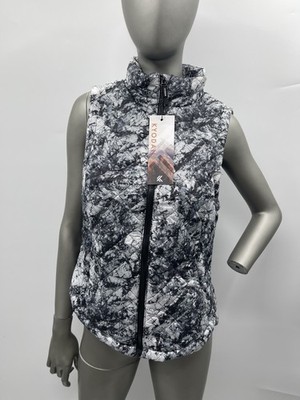 NWT Women s Kyodan Four Zip Quoted Vest Color Marble Multi Size S