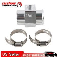 38mm Joint Pipe Radiator Hose Adapter for 1/2"-14NPT Water Temp Gauge Sensor