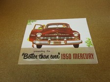 1950 Mercury Sedan Coupe Convertible Sales Brochure Literature Folder Reprint 1950 Mercury Sedan Coupe Convertible Sales Brochure Literature Folder Reprint