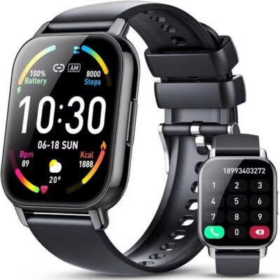 Smartwatch Herren Telefonfunktion Armbanduhr Watch für iPhone Samsung Huawei Tab