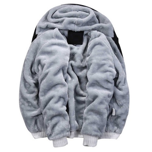 Mens Camo Padded Warm Sherpa Fleece Fur Lined Hoodie Zip Up Winter Coat Jacket Ḛ - Picture 6 of 10
