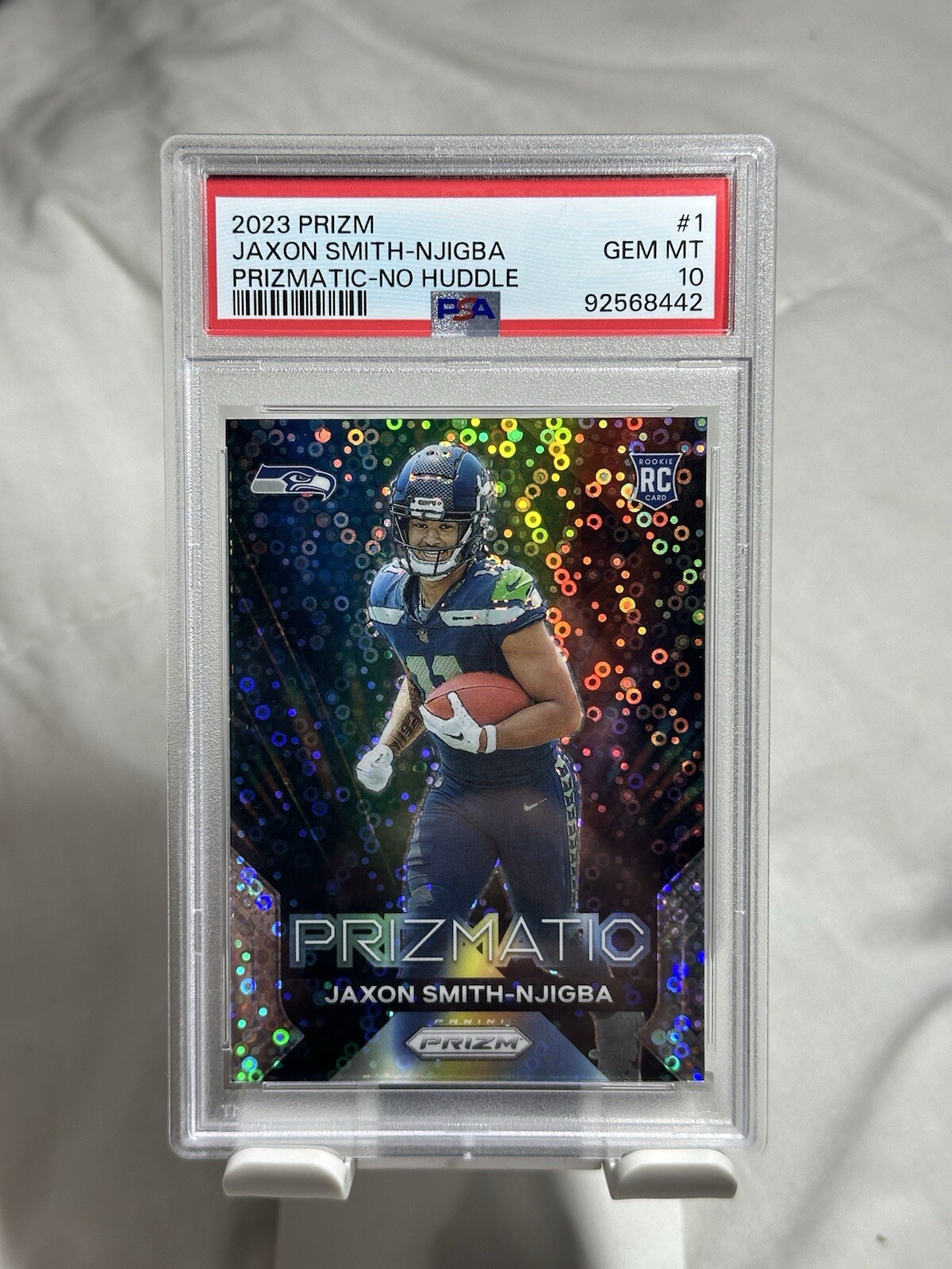 Jaxon Smith-Njigba Panini Prizm Prizmatic #1 No Huddle