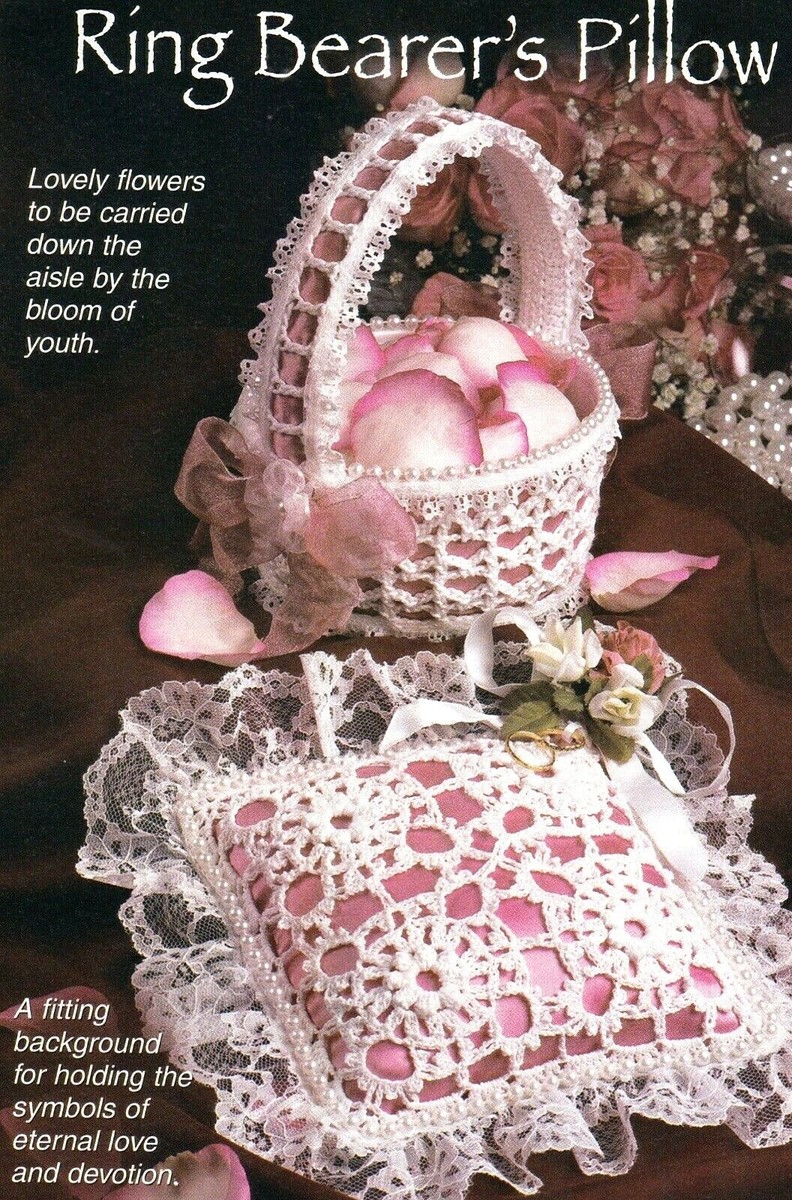 LACY Ring Bearer's Pillow Flower Girl Basket/CROCHET PATTERN