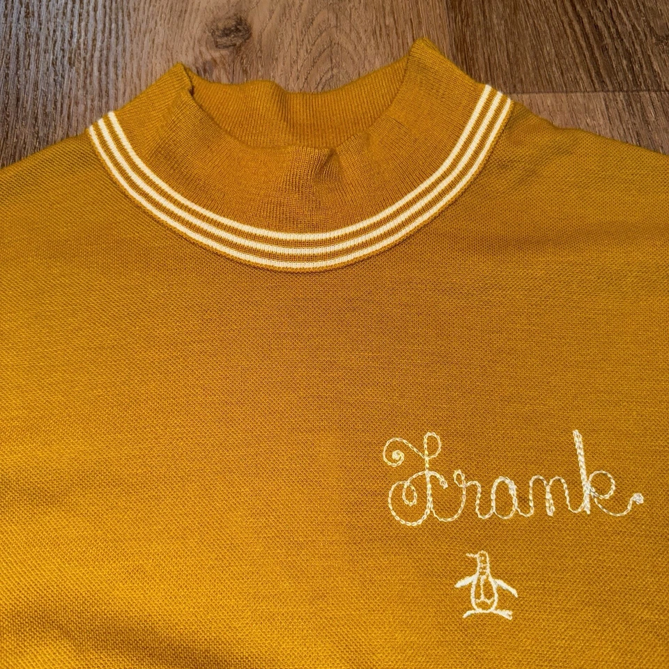 Vtg 50s 60s Chain Stitch Shirt Mens Penguin Grand Slam Bowling Monterey CA Small - Image 4 of 4