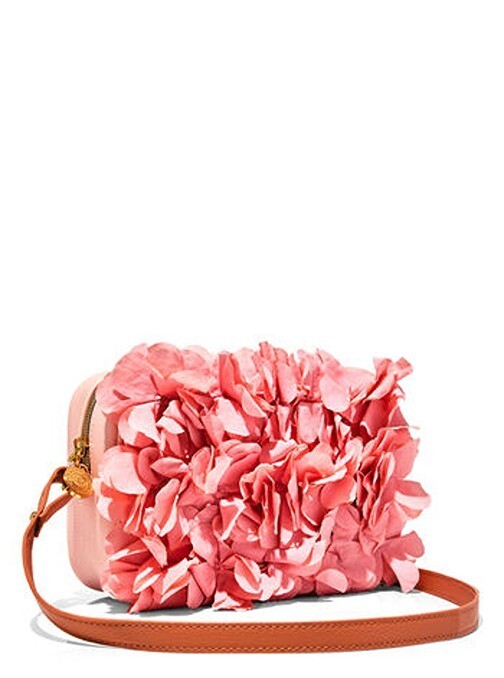 Bath & Body Works Pink Floral Crossbody Cosmetic Makeup Bag Mac