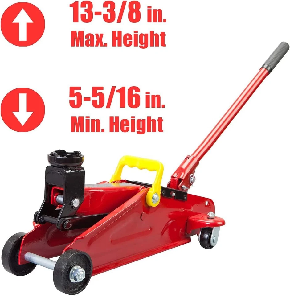 BIG RED 2 Ton Torin Hydraulic Floor Jack Combo, 2 Jack Suportes e Estojo, T82001S - Imagem 2 de 4