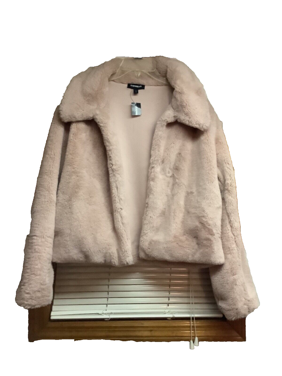 Women's EXPRESS FAUX FUR JACKET Coat PLUSH SUPER SOFT Cozy Women's EXPRESS FAUX FUR JACKET Coat PLUSH SUPER SOFT Cozy