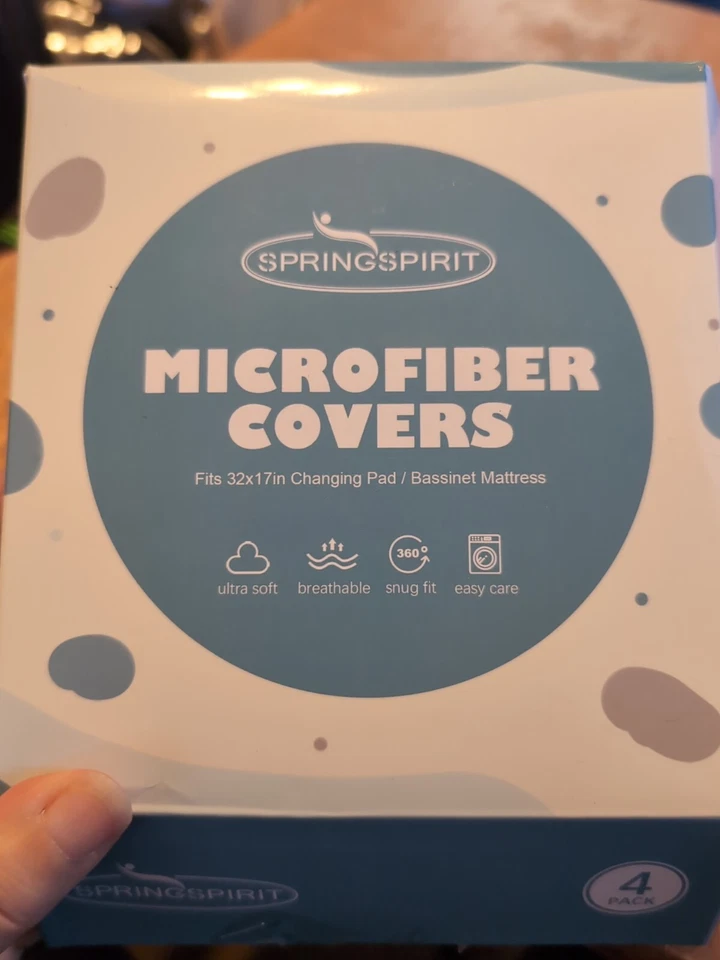 Spring Spirit Microfiber Covers For Changing Pads/Bassinet Mattress 32x17 - Image 2 of 3