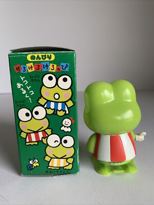 Japan Hello Kitty Keroppi Frog Figure Wind Up Rare Original Box