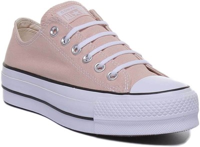 light pink platform converse