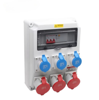 Waterproof Industrial 16A 3P Plug Socket Power Box Distribution Wall Mounted