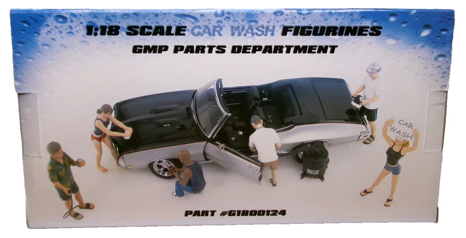 Vintage 2005 GMP Parts Department 1:18 Scale Car Wash Figurines #G1800124 w/ Box - Image 2 of 4
