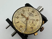 Landeron 51 Manual Wind Chronograph Movement HESPERIA Dial & Hands - WORKING OK