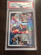2015 Topps Sparkle Rainbow Foil Mike Trout PSA 10 GEM Mint #285 Nelsone Cruz