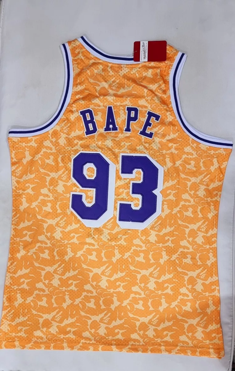 Mitchell & Ness - NBA - BAPE - L.A LAKERS NBA JERSEY - SIZE LARGE