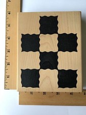 DeNami Designs Rubber Stamps - Large Checked Background - NEW