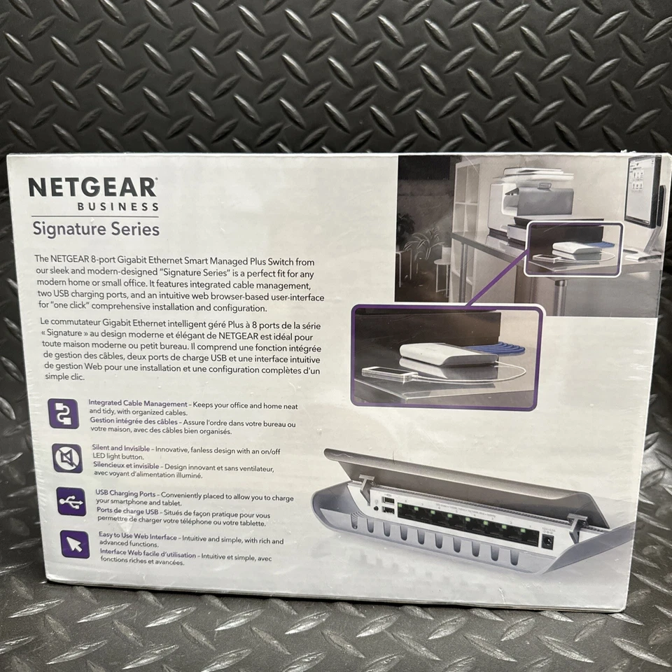 *SEALED* Netgear GS908E-100NAS 8-Port Wall Mountable Managed Ethernet Switch - Image 2 of 3