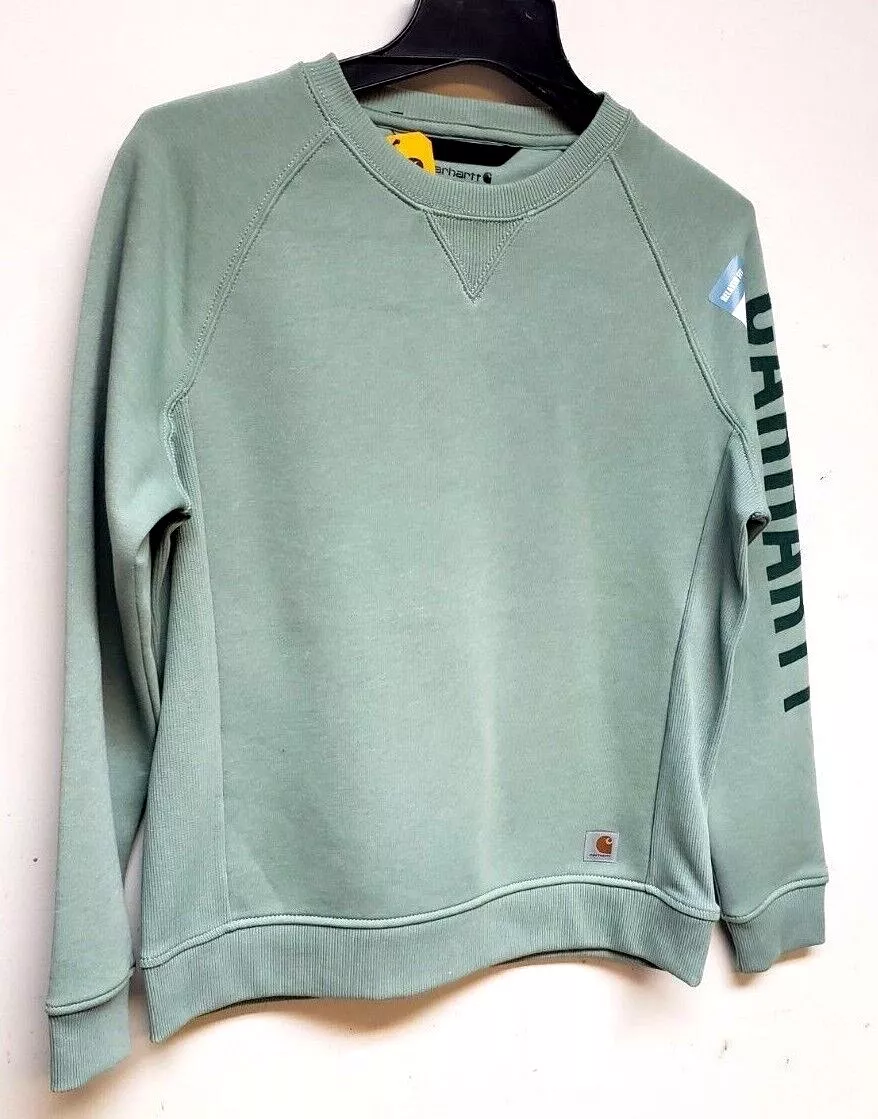 Carhartt 104410 G86 Women s Crewneck Sweatshirt eBay