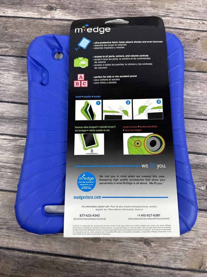 Funda delgada resistente MEDGE Supershell para iPad 2 3 azul a prueba de golpes nueva Foto 4 de 4