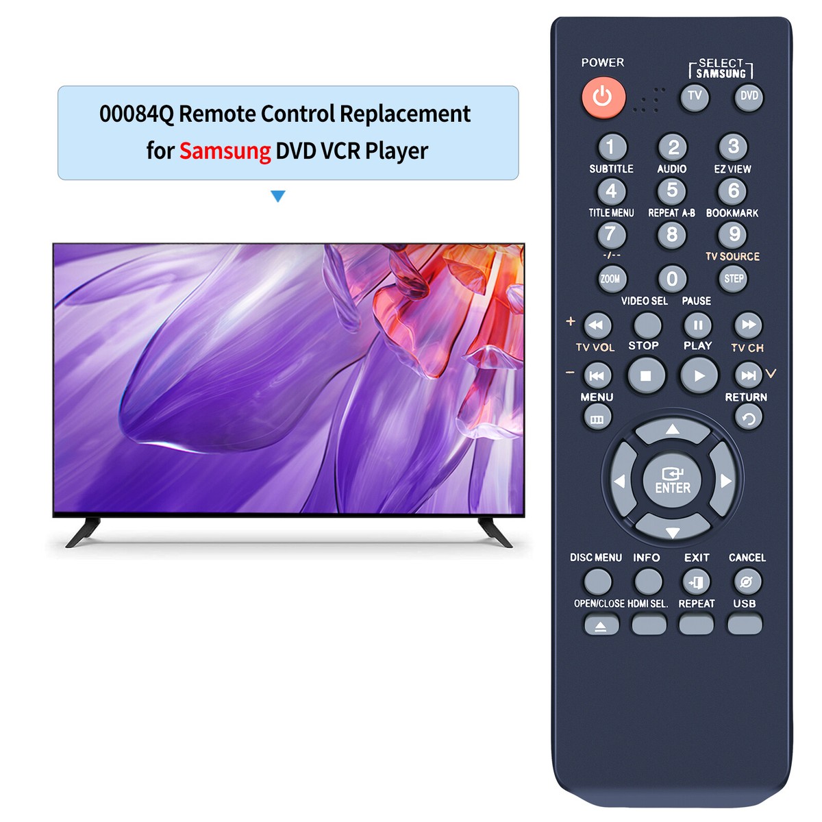 00084Q Remote Control For Samsung DVD-1080 DVD-1080AV DVD-1080P9