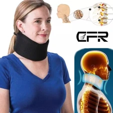 Women Men Comfy Neck Support Cervical Collar Traction Device Brace Pain Relief 