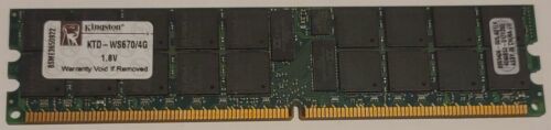 4 GB Kingston DDR2-400 PC2-3200P ECC RAM Ktd-ws670 / 4g Dell A0742807 - Imagen 1 de 1