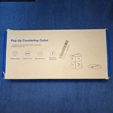 ANNQUAN 3.15" Pop Up Countertop Outlet with 15W Wireless Charger, Max 20W White