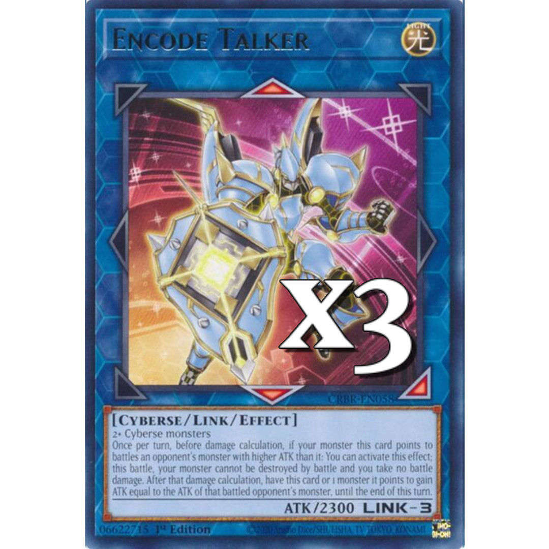 3X Encode Talker CRBR-EN058 Rare Crossover Breakers NM 1st Ed YUGIOH
