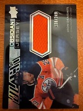 Carte de Hockey Black Obsidian  Leon Draisat  #OJ-LD 2021-2022 Jersey /249
